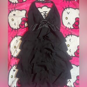 Amanda Smith Black Layered Mini Dress